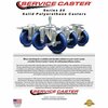 Service Caster 3'' Solid Poly Wheel Swivel Bolt Hole Caster with Posi Lock Brake SCC-BH20S314-SPUS-PLB